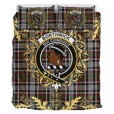 Borthwick Dress Tartan Crest Bedding Set - Golden Thistle Style